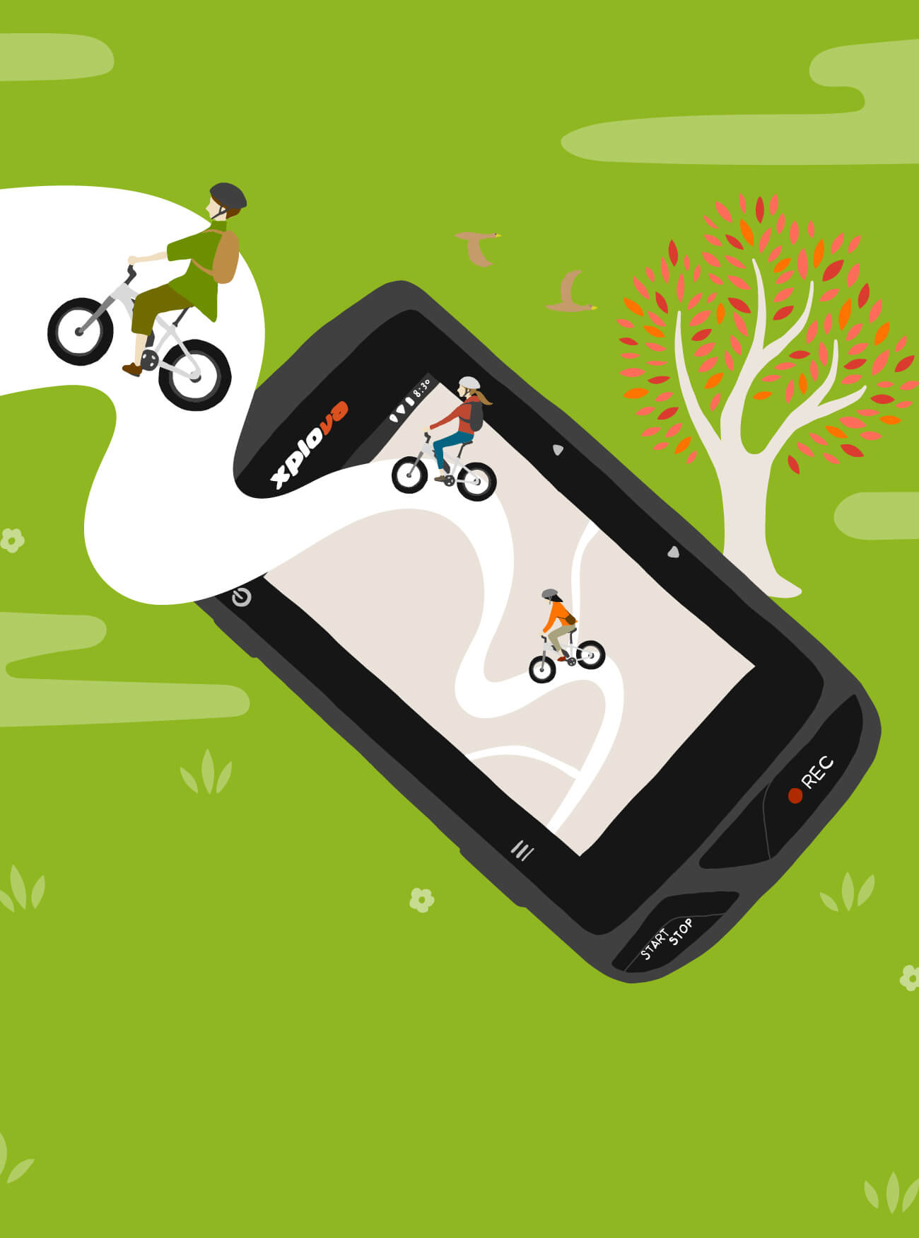 GPSデバイスによるガイド